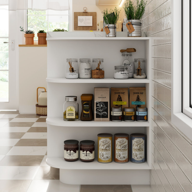 Tablette de bout d'armoire ouverte pour cuisine spécialisée l 9 po x P 24 po x H 34,5 po prête à assembler