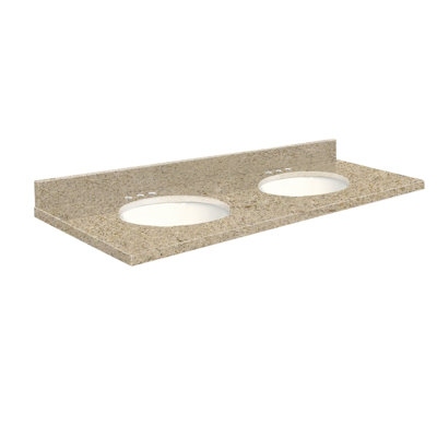 Plateau de salle de bain double 61 po meuble-lavabo