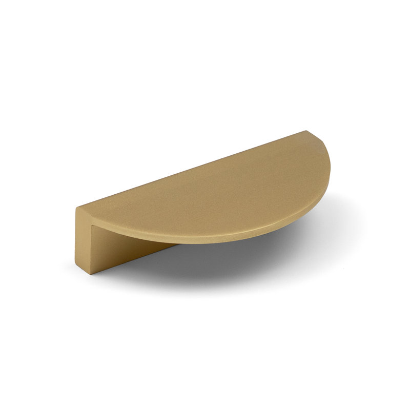 Half Moon Handles in Multiple Finish Variations, Brushed Brass
