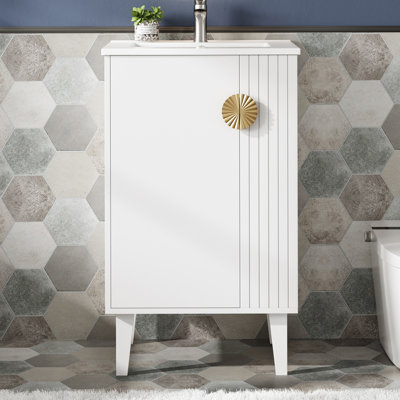 Scripps 20'' Single Bathroom Vanity With Ceramic Top