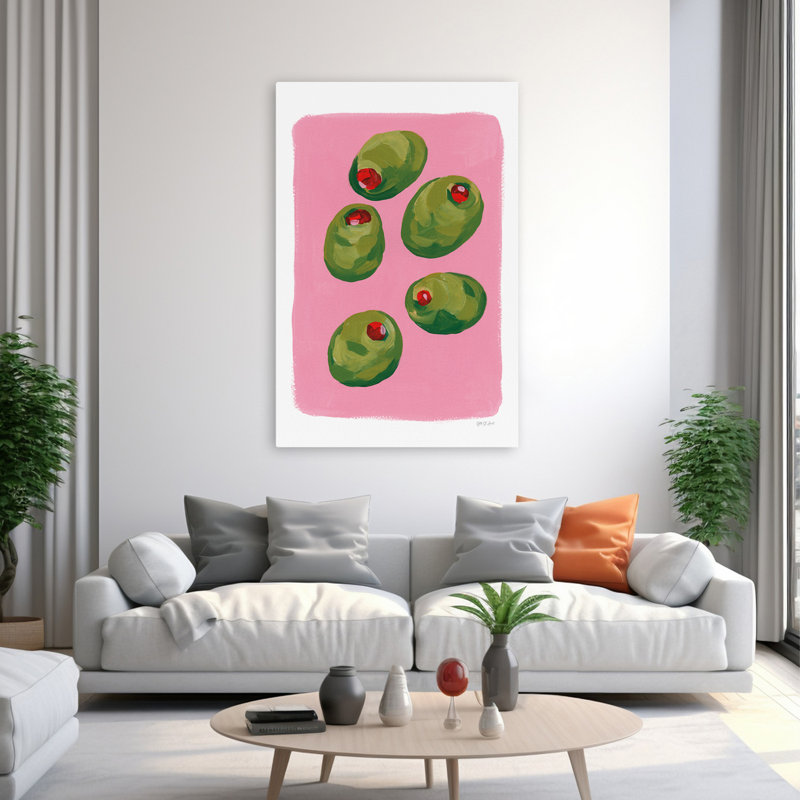 Elegant Olives Ii Art, art abstrait contemporain, H 60 po x l 40 po