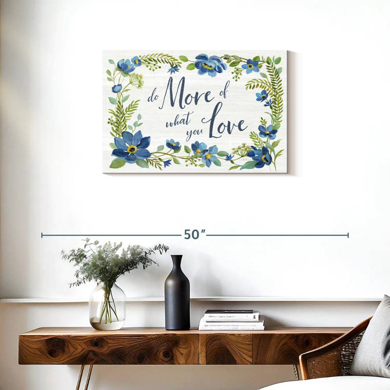 Tergel Botanical Blue Quote V, 20" H x 30" W
