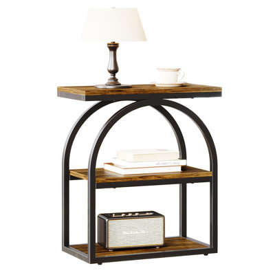 End Table For Living Room, 3-tier Side Table With Storage Shelves, Nightstand For Living Room, Bedroom