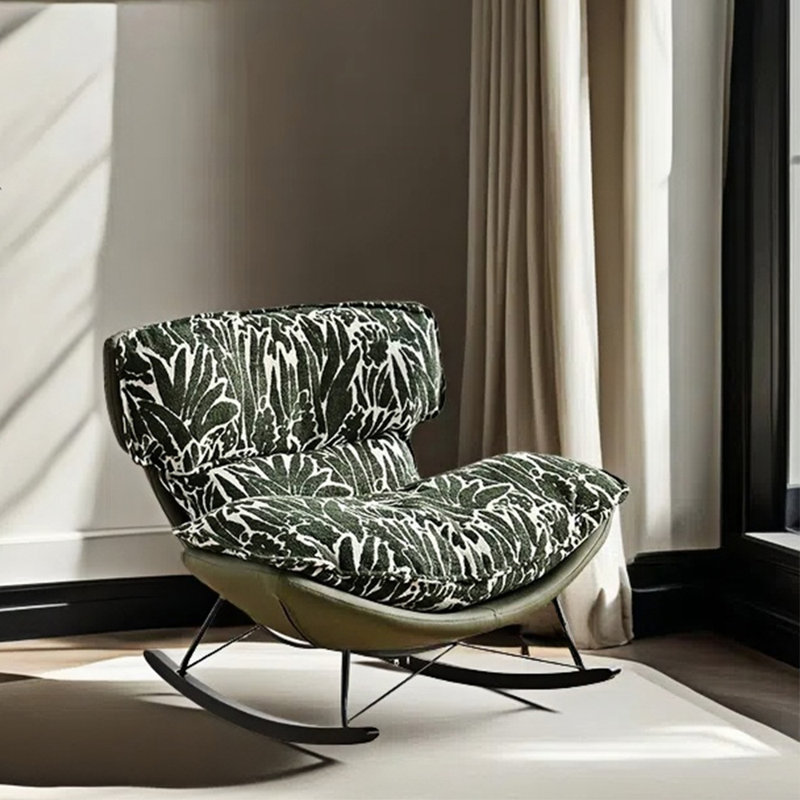 Fauteuil à bascule Creative Fashion Leisure Home, Blanc/vert