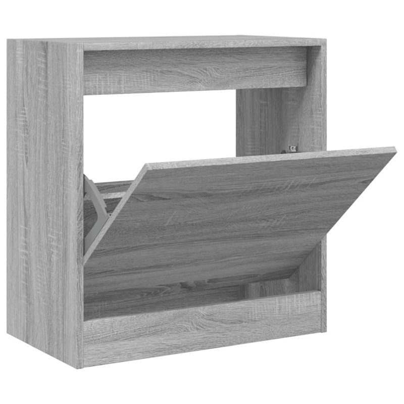 3 Pair Shoe Storage Cabinet, Grey Sonoma