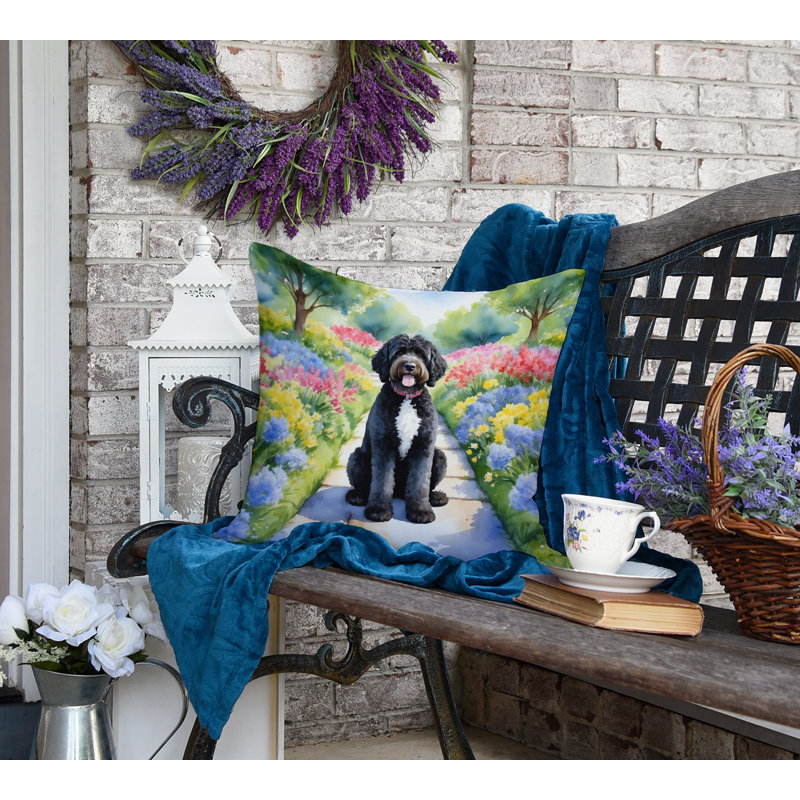 Spring Path Other/No Pattern Outdoor Throw Pillow, 18"H x 18"W