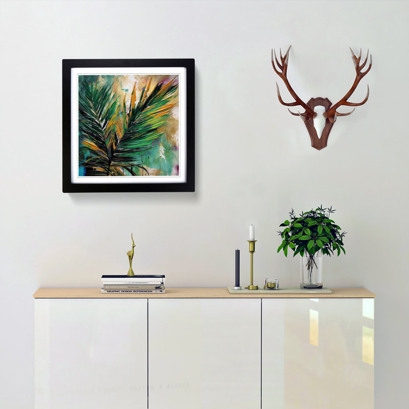 Palm No.1 - Framed Print, Black
