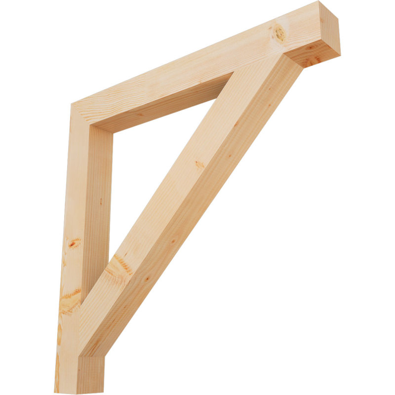 Traditional Block Bracket, Douglas Fir (Smooth), 36" H x 4" W x 36" D