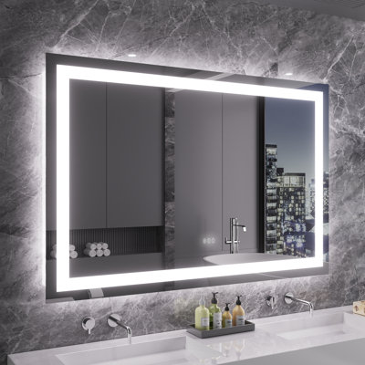 Rectangular Frameless Led Wall Mounted Bathroom Vanity Mirror