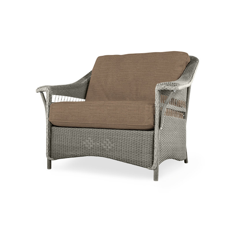 Nantucket Outdoor Lounge Chair, Bebot Sisal, Pewter