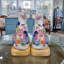 Tobacco Leaf Porcelain Dog Figurines Pair