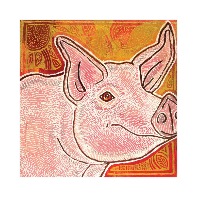 Little Pig by Lynnette Shelley - Wrapped Canvas Print, 30.48 cm H x 30.48 cm W