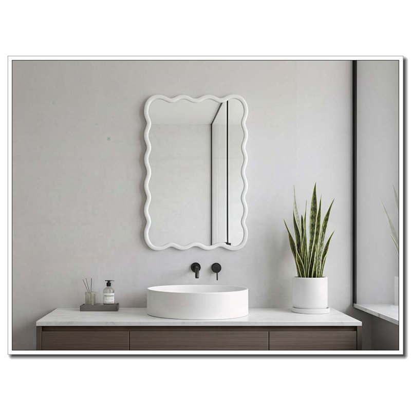 Miroir Wavy, Blanc