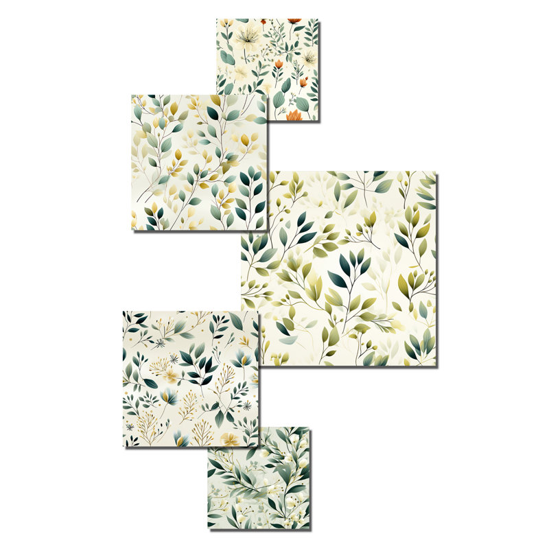 Girton - ensemble d'art mural floral de 5