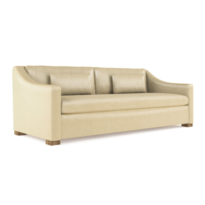 Canapé Crosby, H 32,5 po x l 96 po x P 38 po, Patiné, Cuir rétro huître
