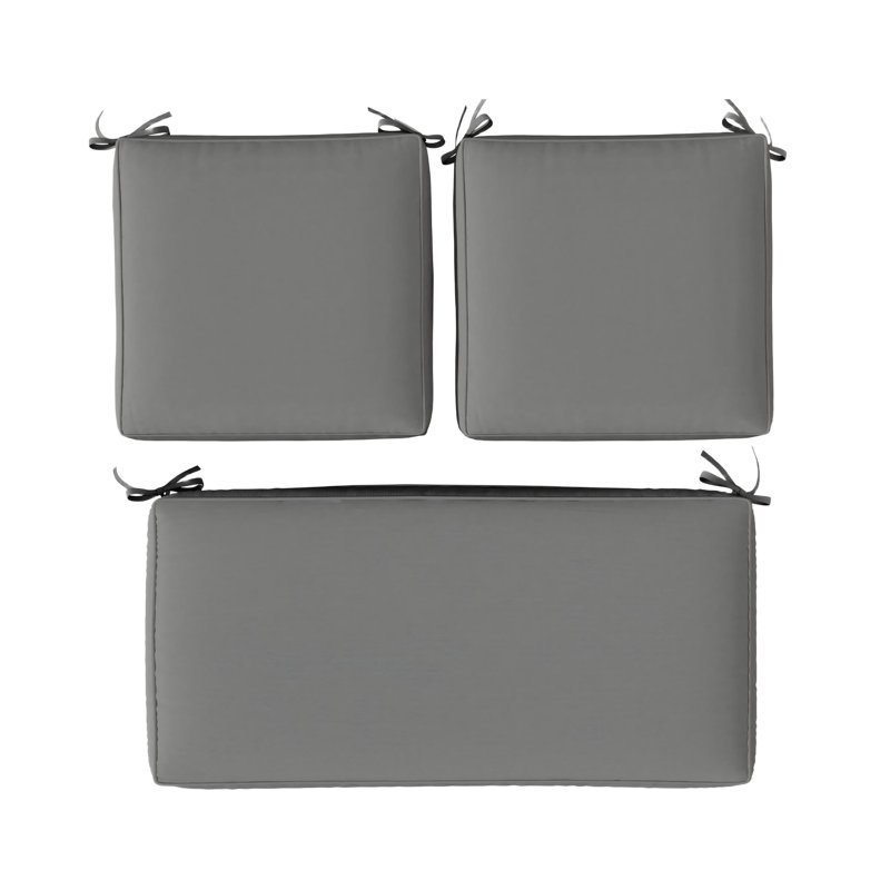 Outdoor Seat Cushions 3” Replacement Cushions Set (Cushions Only), Light Gray