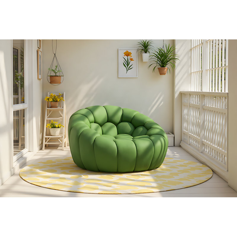 Chaise rouge Tishana, Microfibre / microsuède vert
