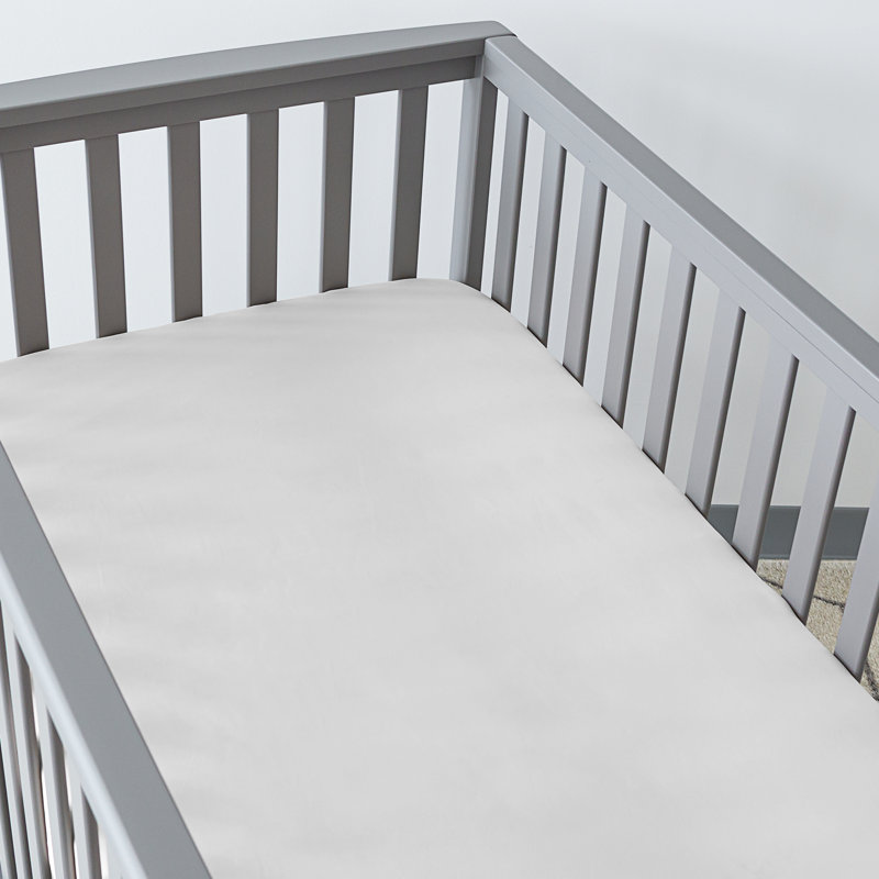 Draps-housses pour lit de bébé Bare Home, Menthe printanière / gris nuage