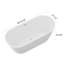 Bonde de trempage autoportante en acrylique ovale 67 po x 31,5 po-116097610
