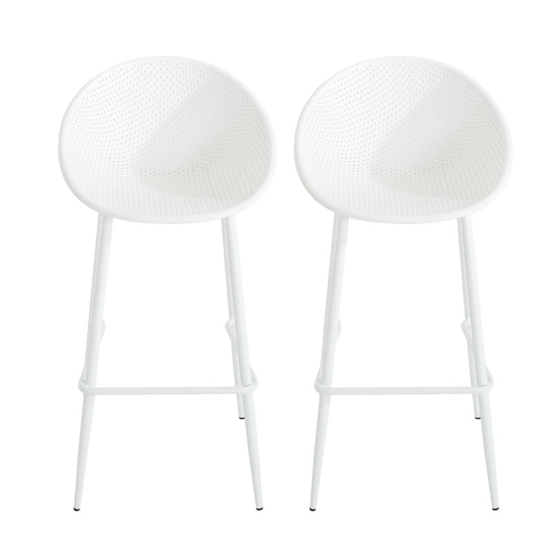 Modern Minimalist Barstool, White