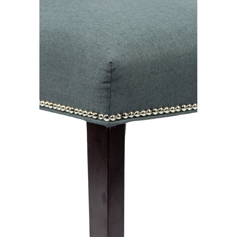 Cyran 20'' H Upholstered Parsons Chair, Charcoal, Espresso