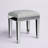 Cain Mirrored Upholstered Vanity Stool
