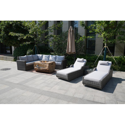 8 - Person Patio Conversation Set with Cushions