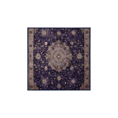 Machine Washable Purple Area Rug