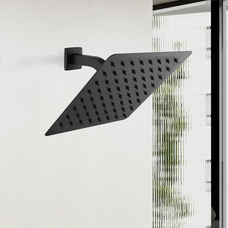 Rain Fixed Shower Head 1.8 GPM GPM, Matte Black