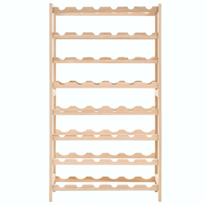 48 Bottle Solid Wood Wine Bottle Rack in Brown