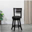 Fauteuil pivotant à dossier haut de 30 pouces, siège en tissu noir de carbone-402497555-402497554
