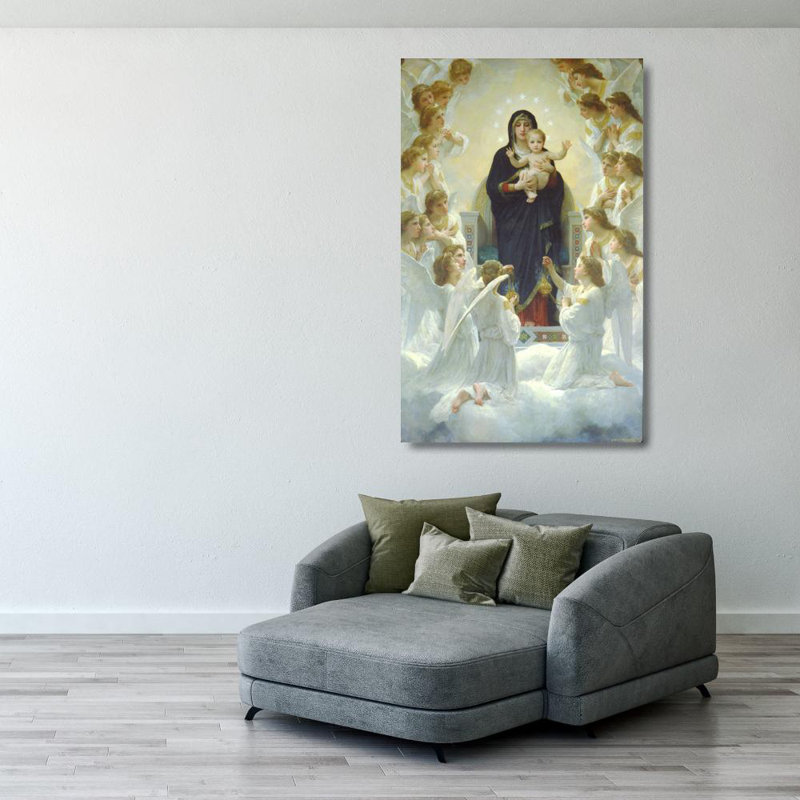 La Vierge aux anges, H 40 po x l 25 po