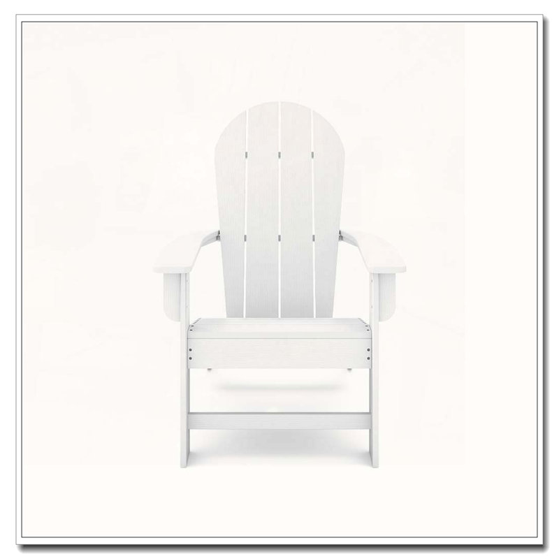 Premium HDPE Poly Lumber Adirondack Chair, White