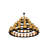 52 - Light Wagon Wheel Chandelier