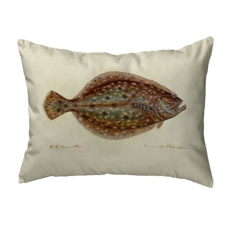  Housse et insert de coussin rectangulaire extérieur Flounder Right, 11" x 14"
