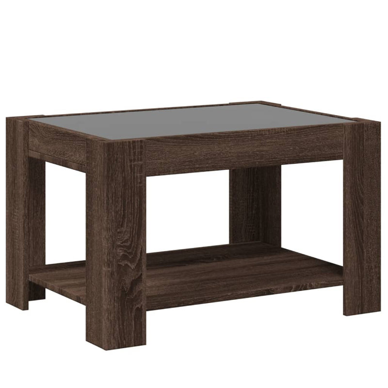Dalvin Coffee Table with Storage, Brown Oak, 45cm H x 73cm L x 53cm W