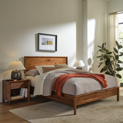 Stickley Saranac Bed, Solid Rustic Walnut, Sustainable Construction, Accommodates Standard Mattress and Box Spring, 15in Footboard, Made in USA