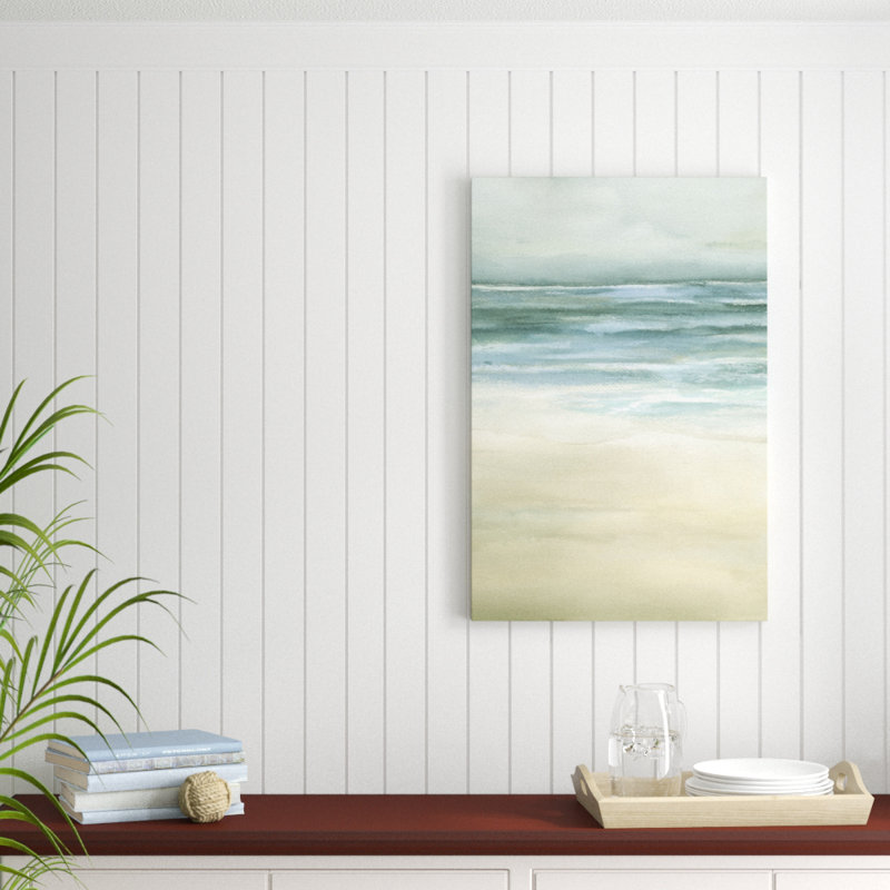 Tranquil Sea II by Jennifer Goldberger - Painting on Canvas, 91cm H x 61cm W, Wrapped Canvas