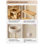 Arbre à chat minimaliste en bois avec sisal, flanelle et capsule pour usage domestique