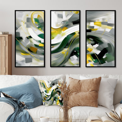 Dynamic Waveforms I - Ensemble de décorations murales scandinaves
