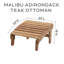 Chaise Adirondack d'extérieur en teck massif Cadisha