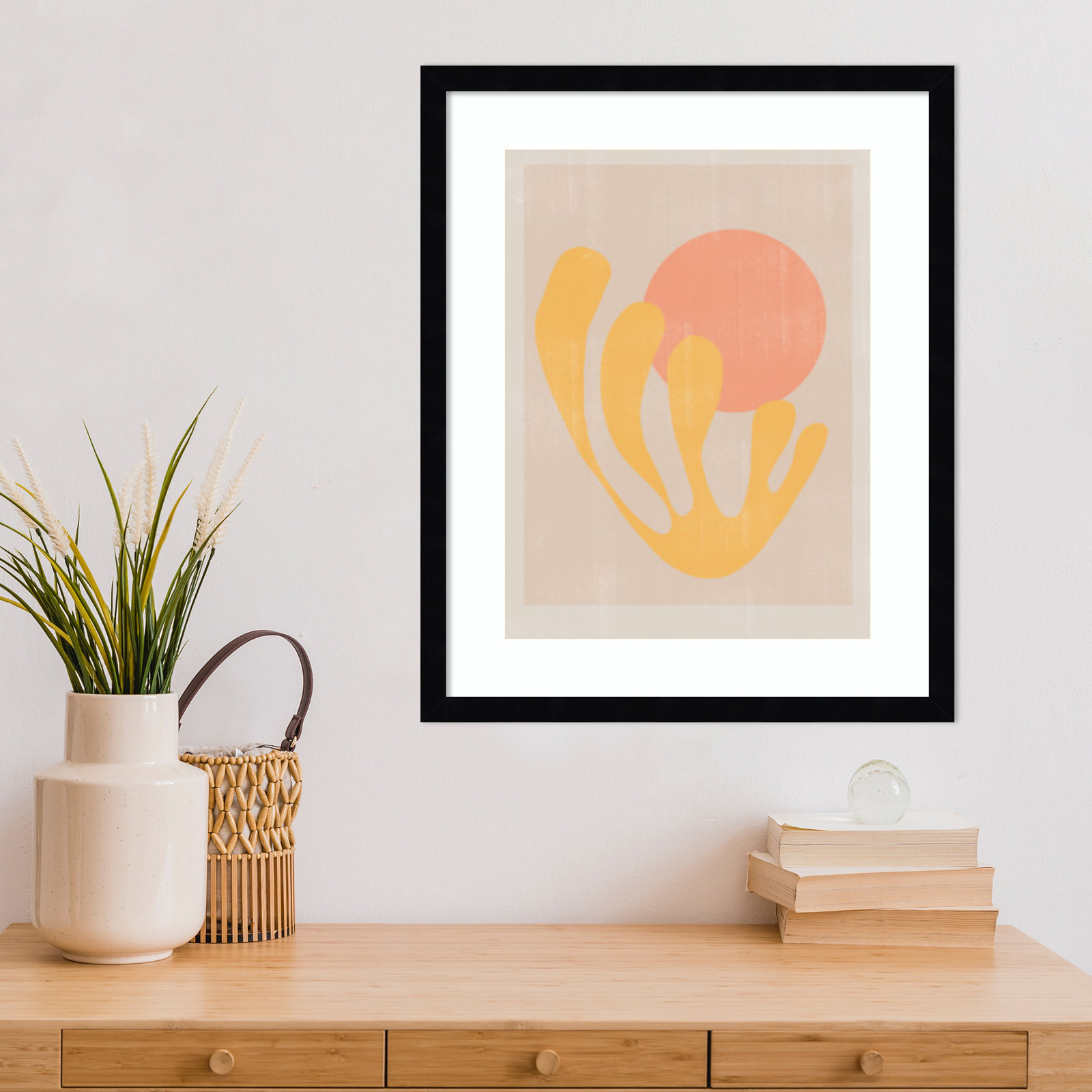Giese "Modern Plant No. 2" Print, Black, 21" H x 17" W