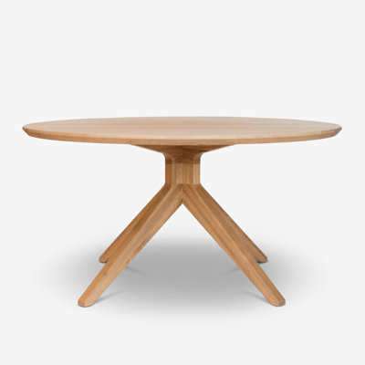 Cross Round Solid Oak Dining Table