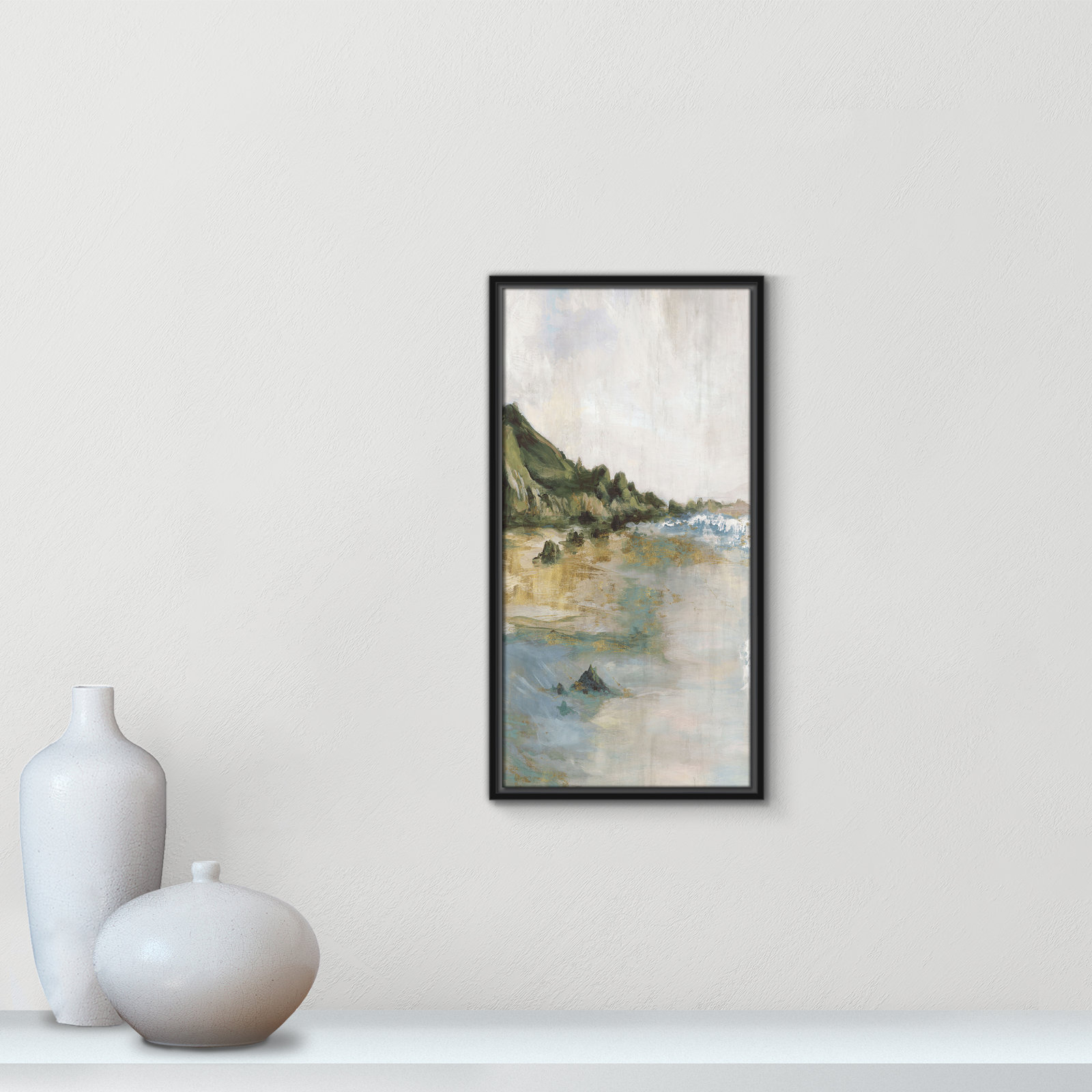 Cordoba "Tide's Edge" Print, 25.5" H x 13.5" W, Black