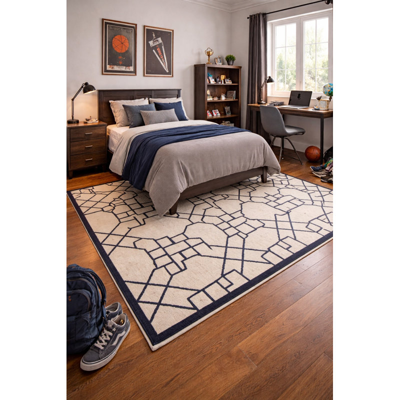 Wool Geometric Indoor Rug