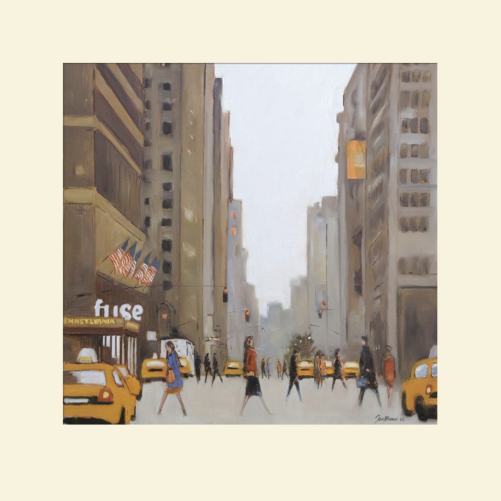 Jon Barker - Painting, 30cm H x 30cm W, Paper, Yellow