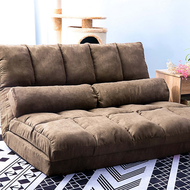 Canapé-lit sans accoudoirs 45,67 po Reiland, Polyester brun