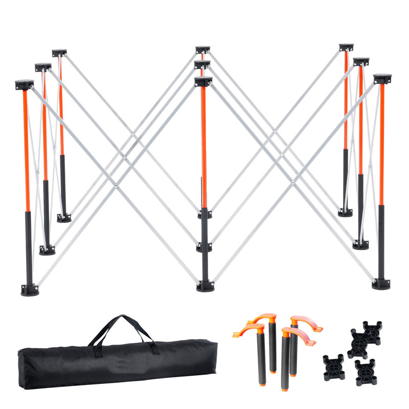 Table de travail pliante portative robuste - chevalet pliable d'une capacité de 2 500 lb avec accessoires