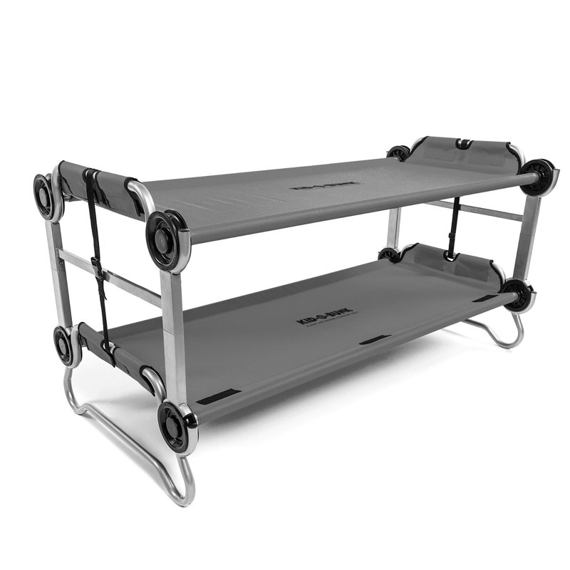 Lit superposé pour enfant Disc-O-Bed, lit de rangement pour enfant et sac de transport, gris, Gris
