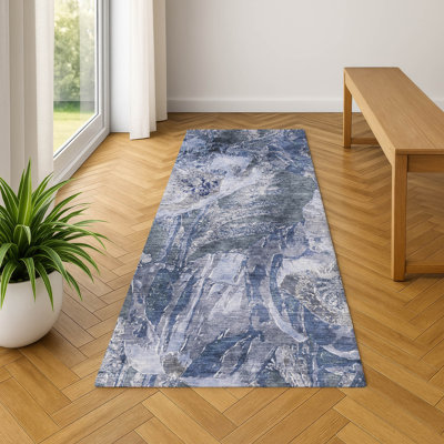 Machine Washable Indoor/Outdoor Chantille ACN2798 Floral Rug